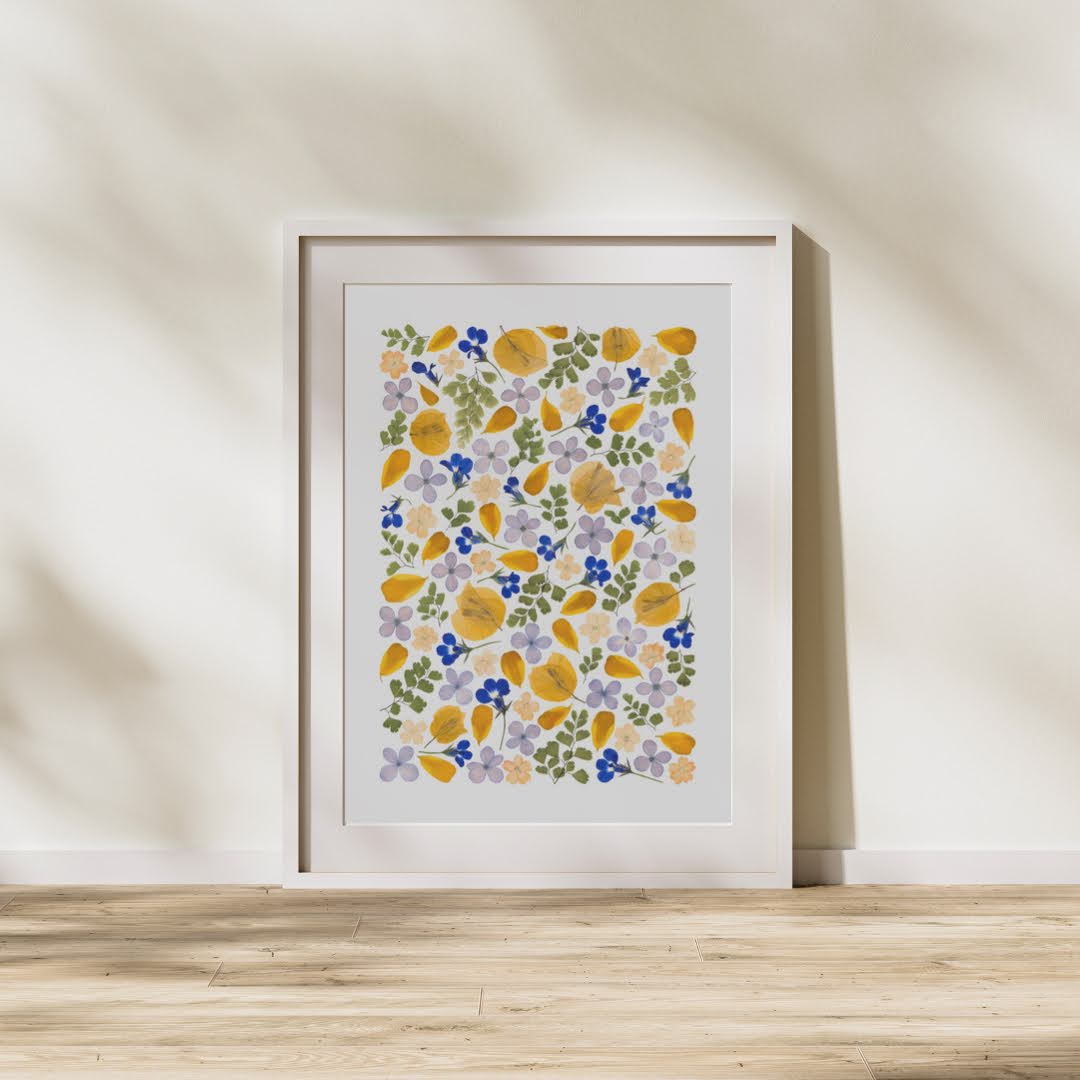 Pressed Flower Art Print - Gentle Breeze -