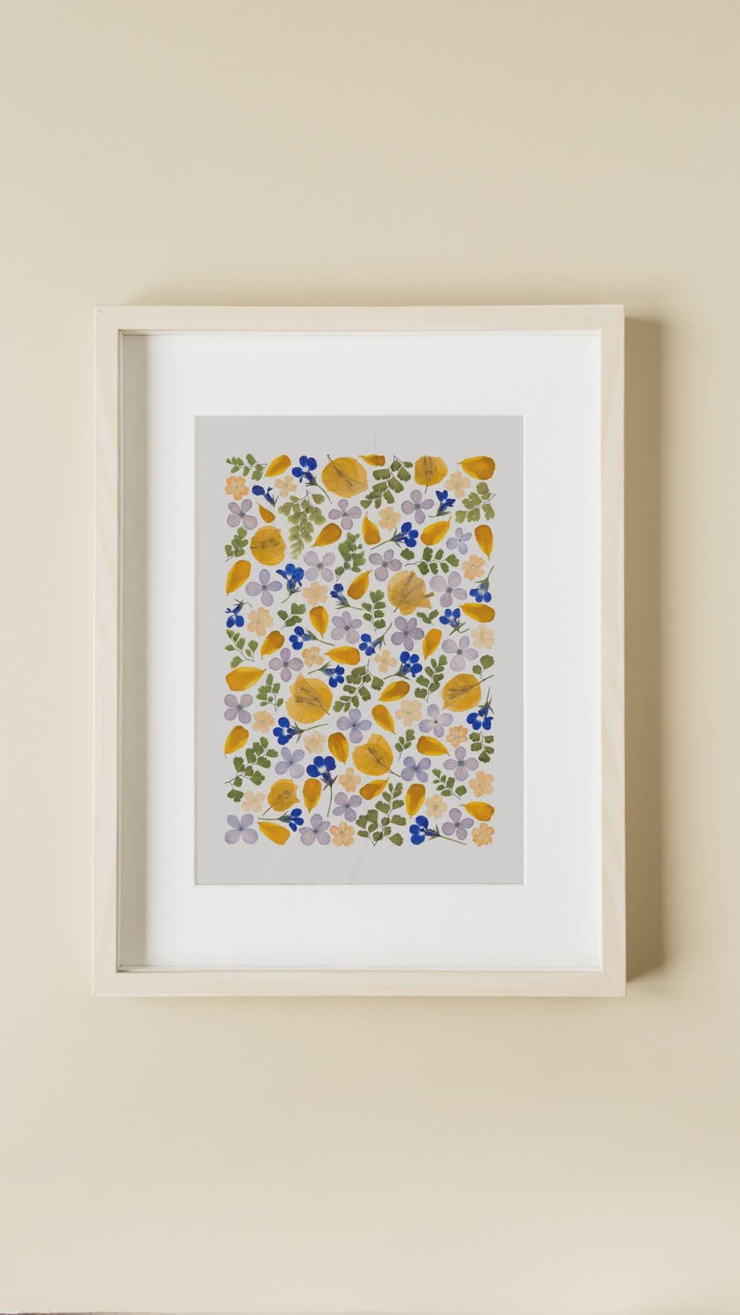 Pressed Flower Art Print - Gentle Breeze -