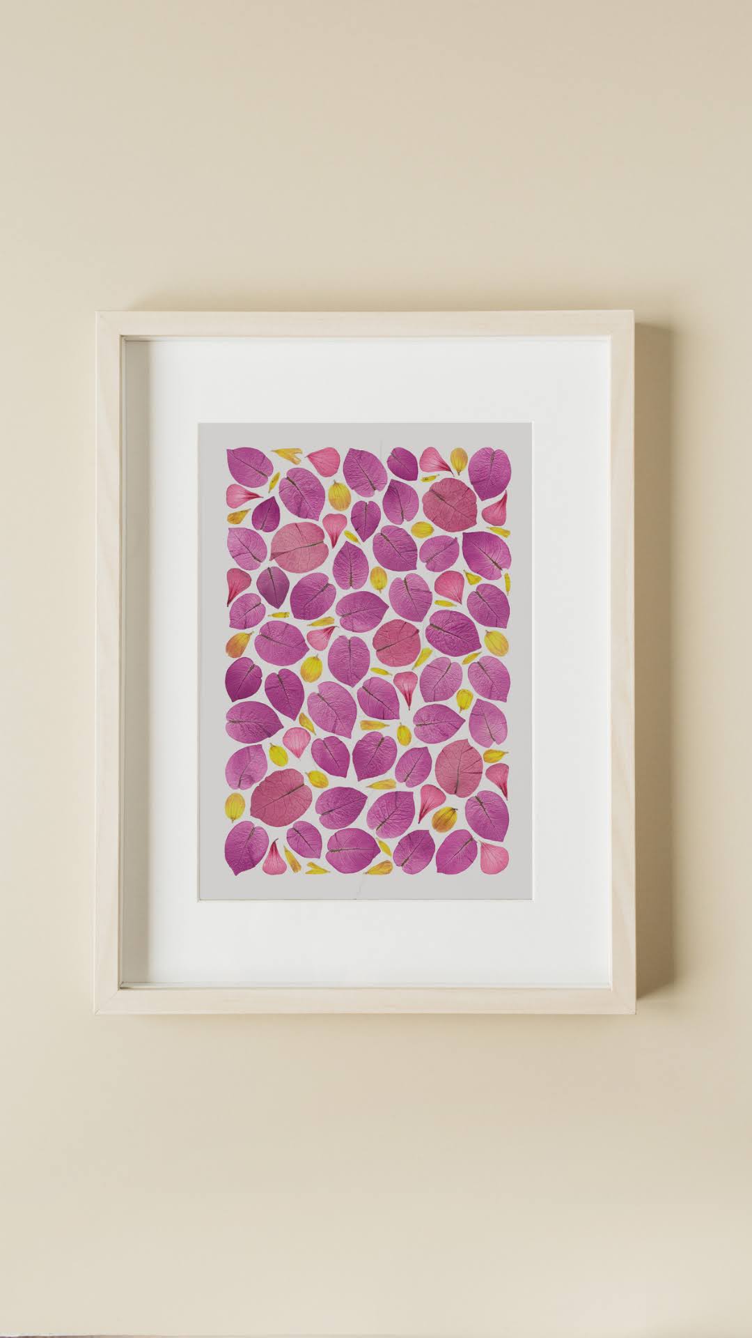 Pressed Flower Art Print - Pink Festival -