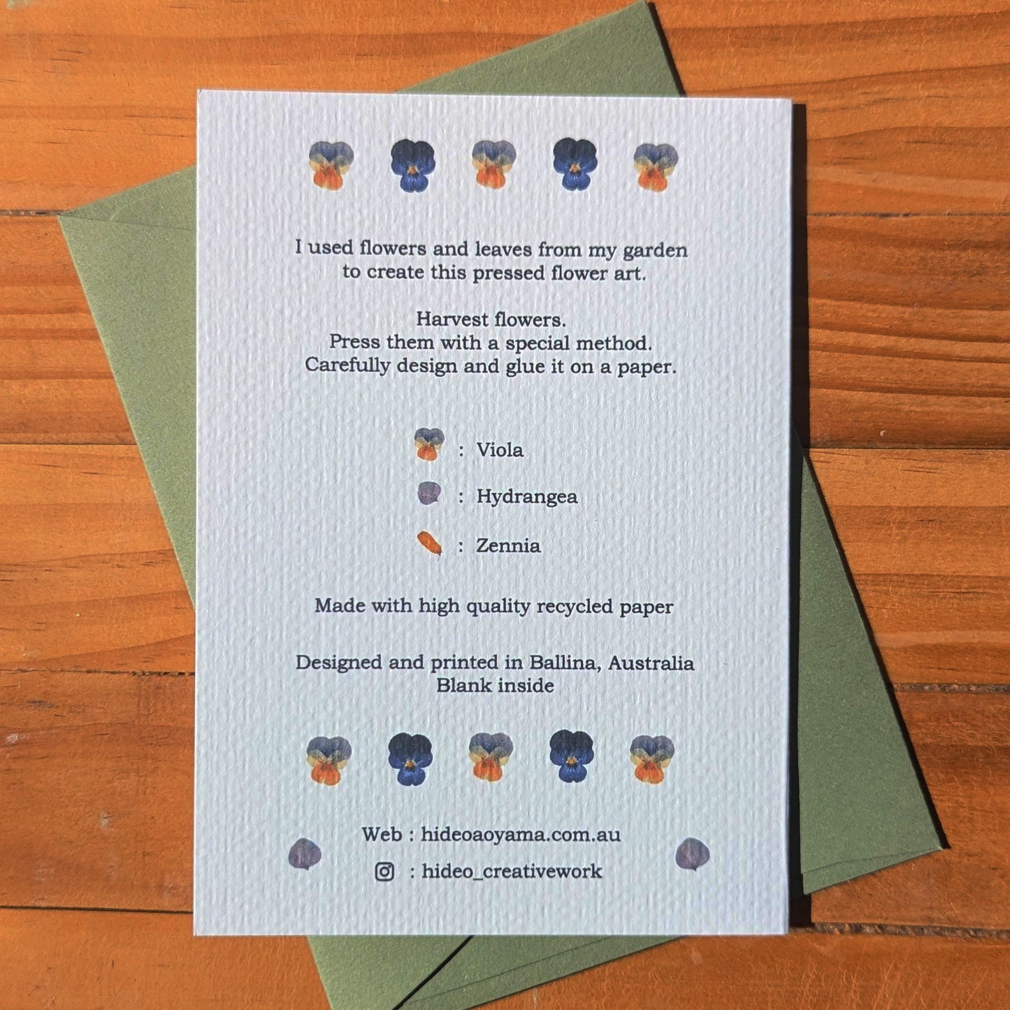 VIOLA + HYDRANGEA CARD