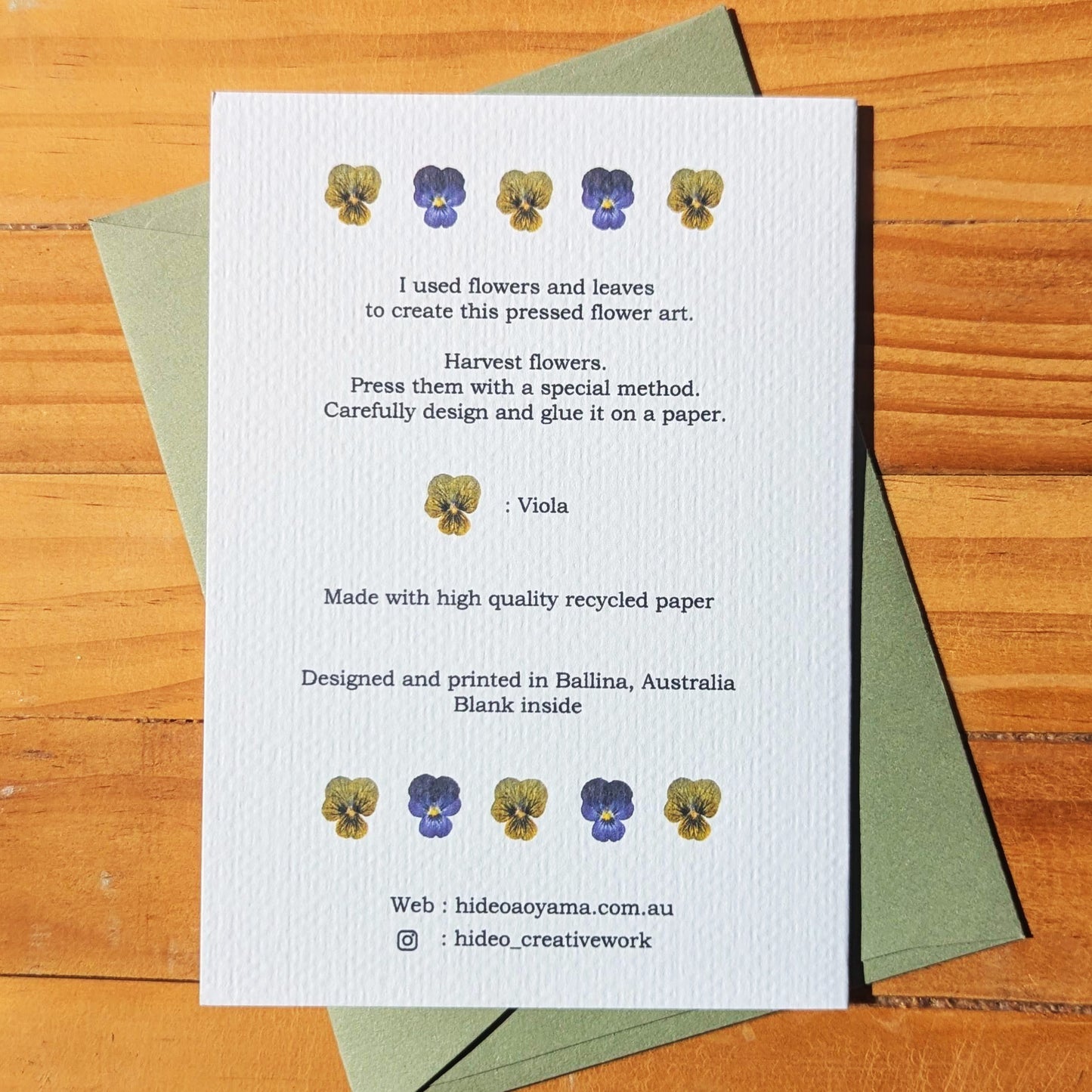 YELLOW VIOLA CARD