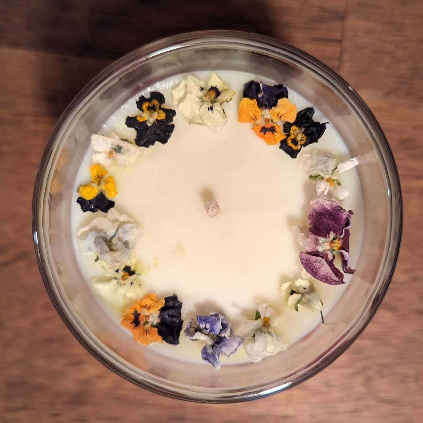 Preserved flower 100% natural soy wax candle - Lavender -