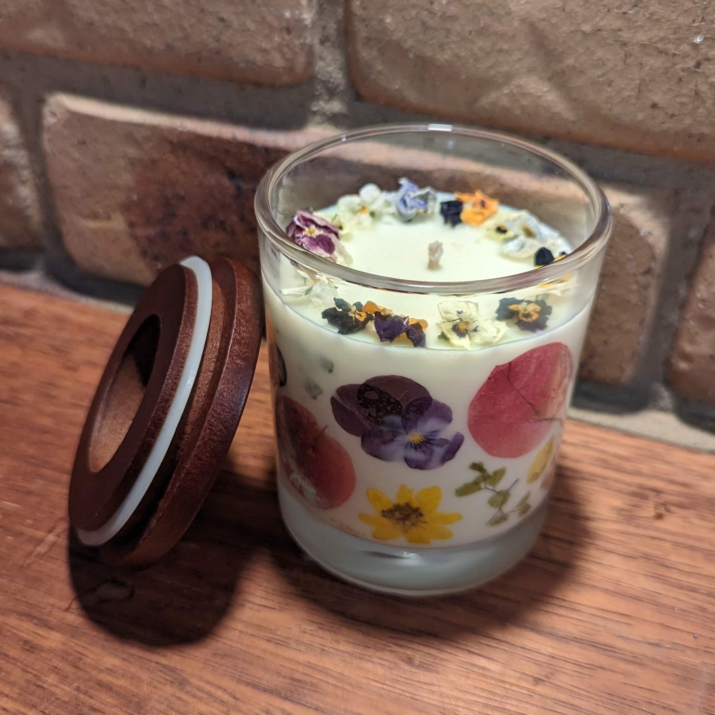 Preserved flower 100% natural soy wax candle - Lavender -