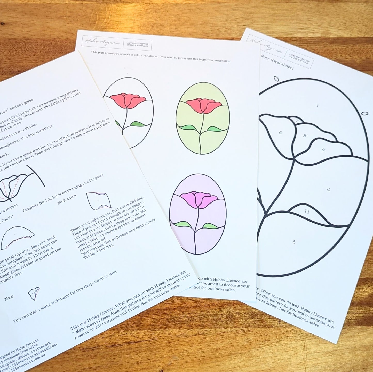 "The Rose" Stained Glass Pattern