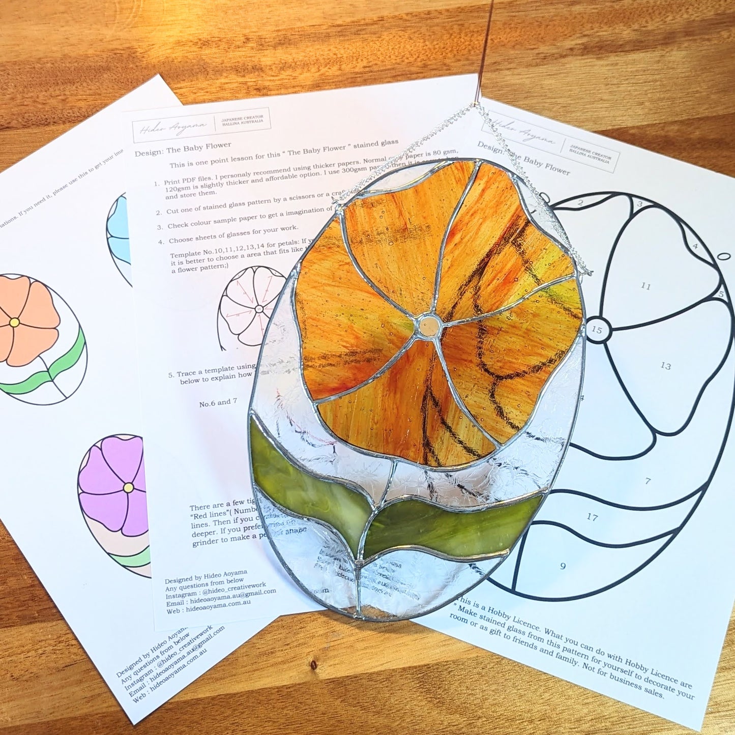 "The Baby Flower" Stained Glass Pattern