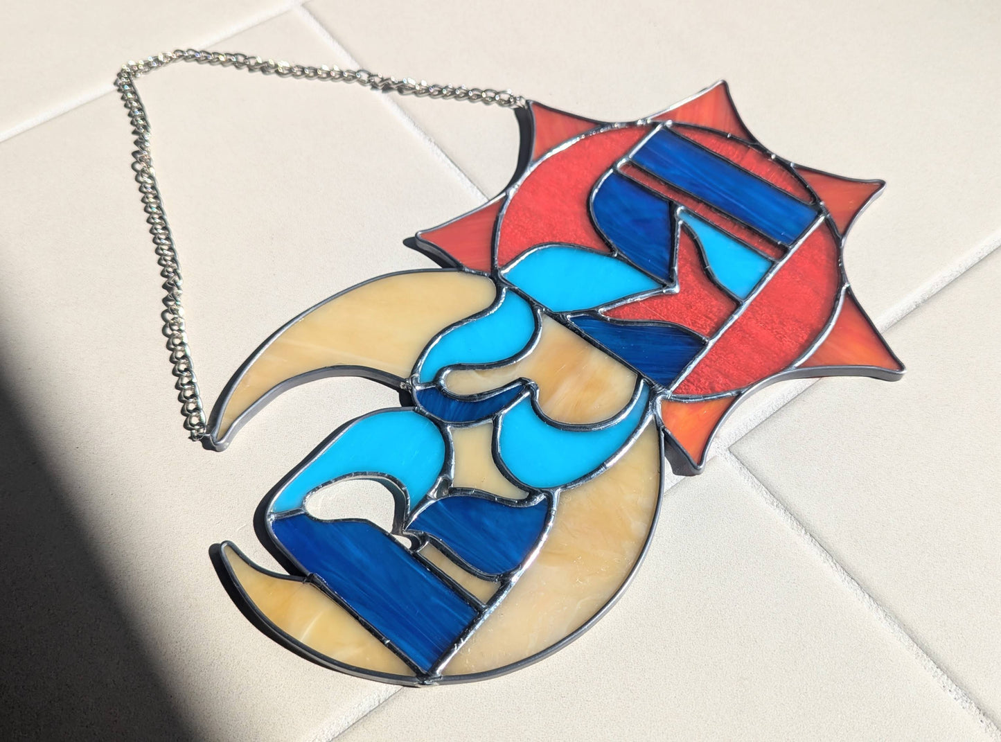 Personalised Baby Name Stained Glass Sign (Deposit)