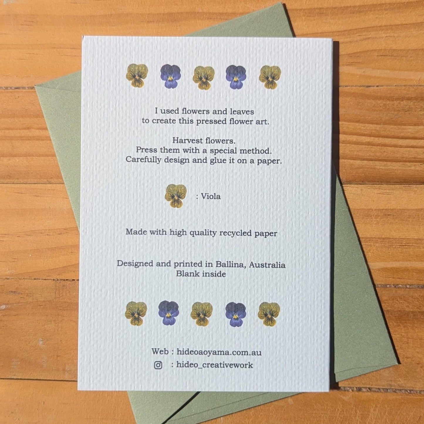YELLOW VIOLA CARD