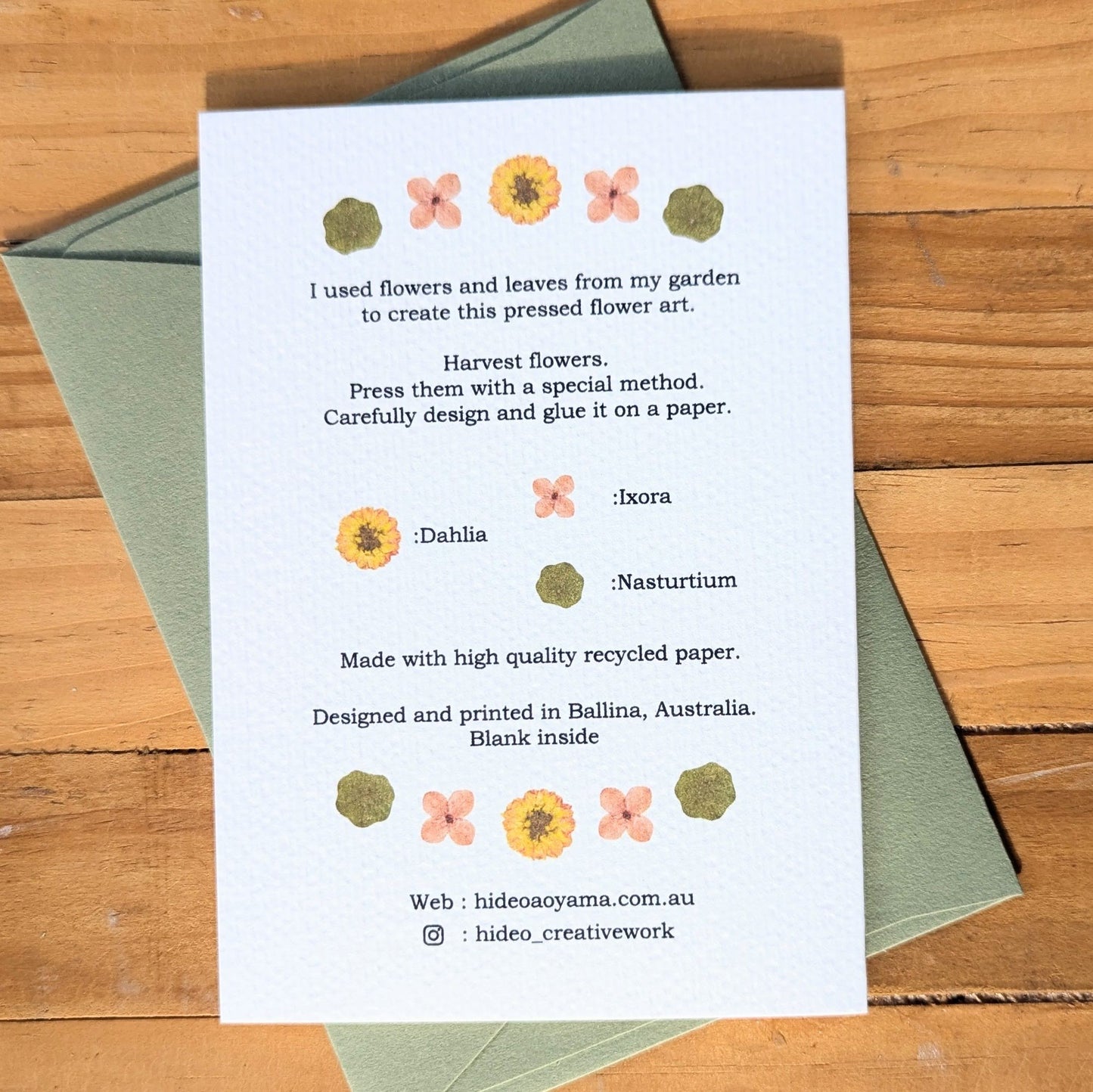 Dahlia + Ixora CARD