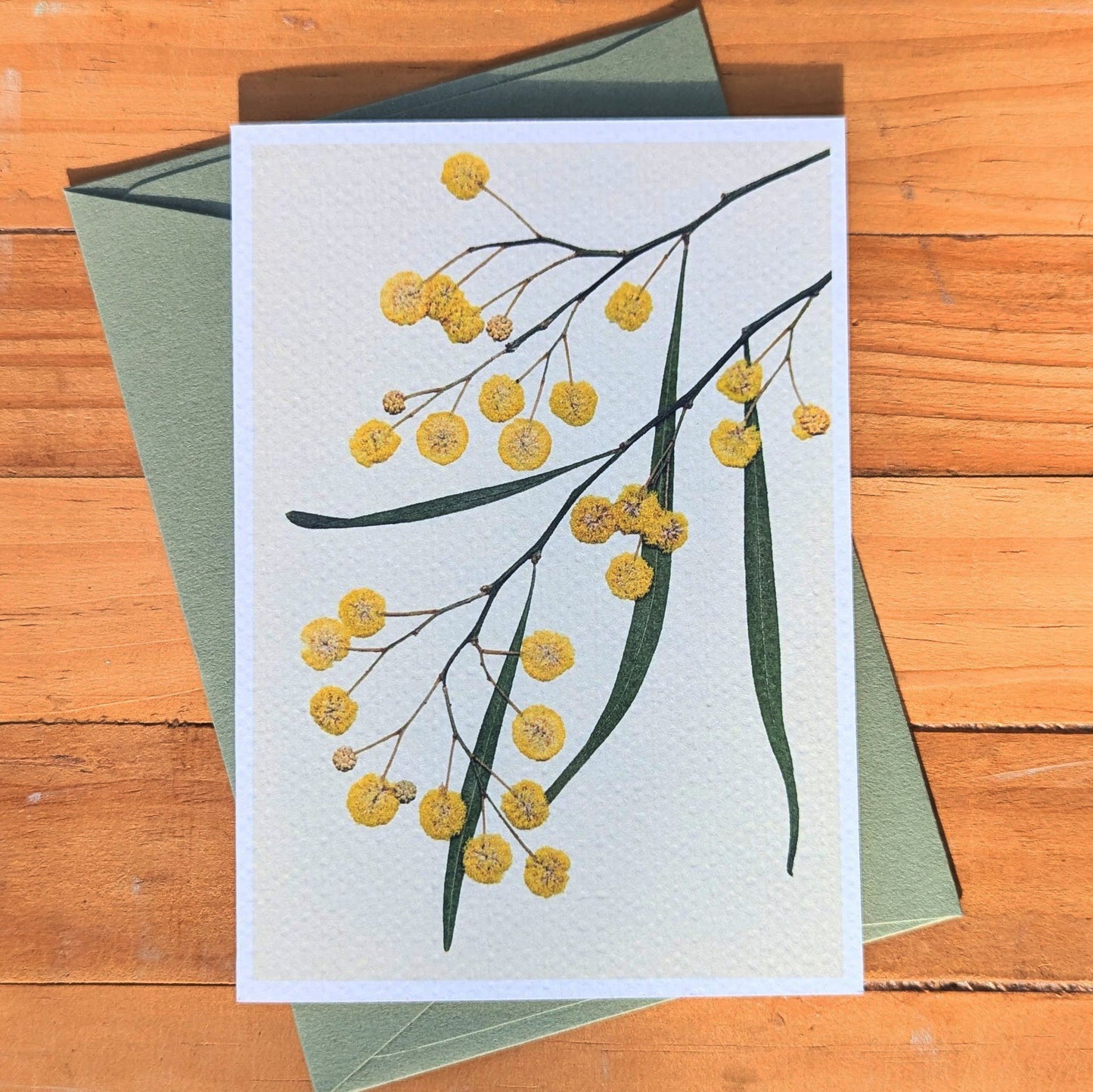 WATTLE CARD ( AUSTRALIAN NATIVE )