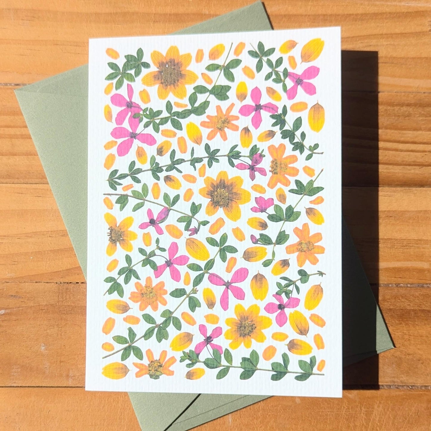NATIVE FLOWER + ZINNIA CARD
