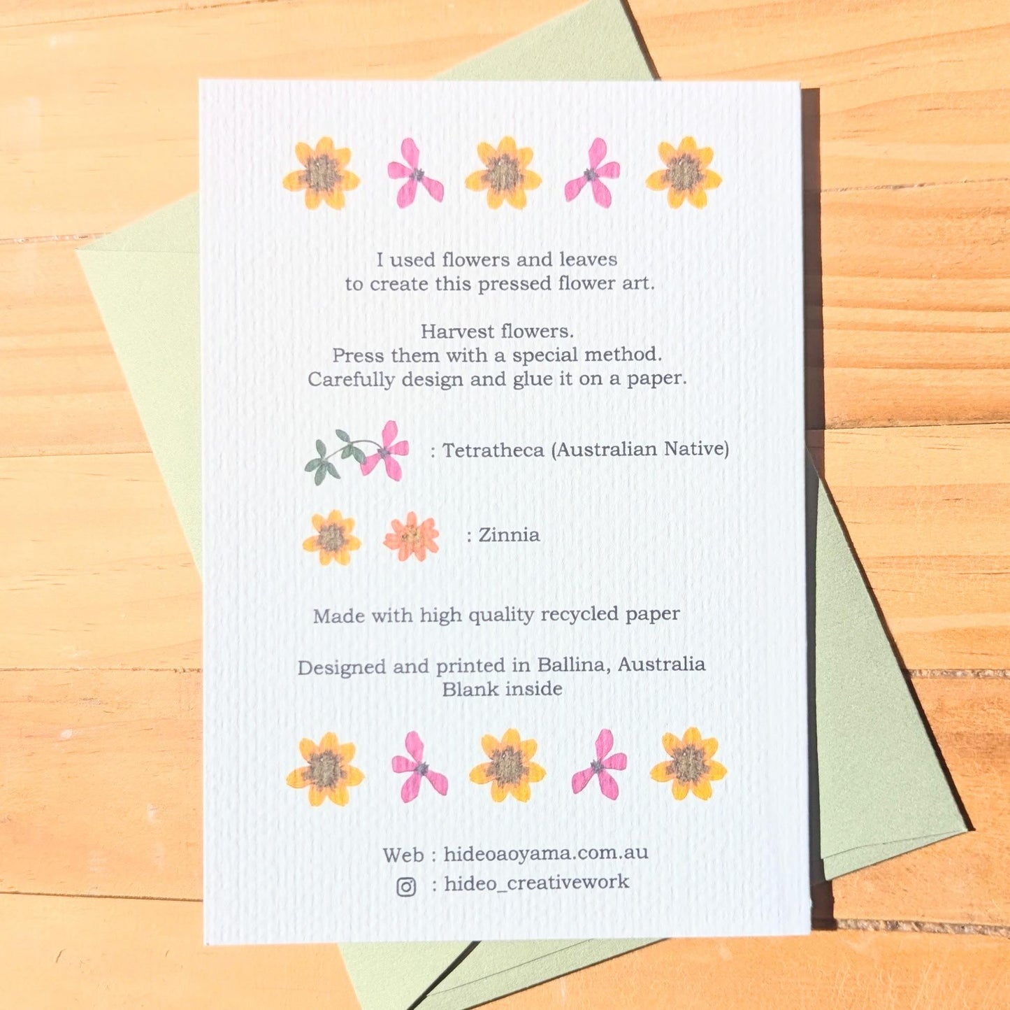NATIVE FLOWER + ZINNIA CARD
