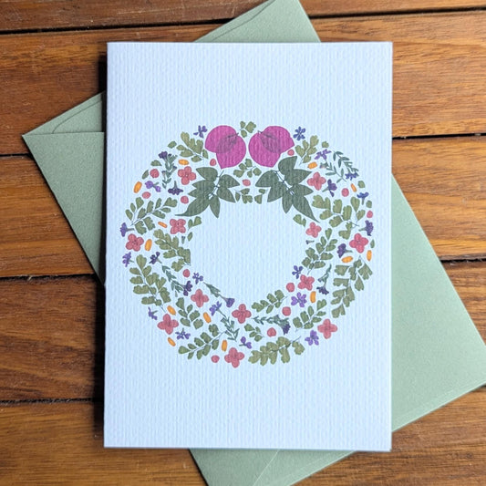 CHRISTMAS WREATH CARD