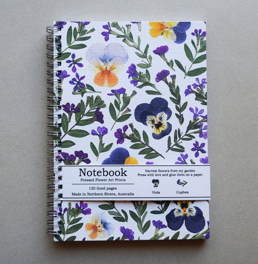 VIOLA + CUPHEA  NOTEBOOK
