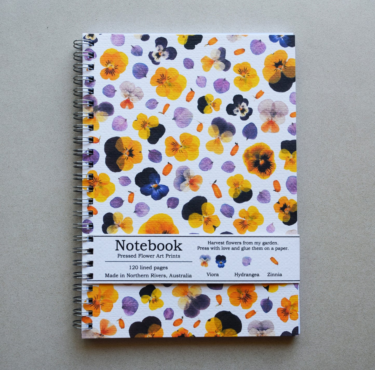 VIOLA + HYDRANGEA  NOTEBOOK