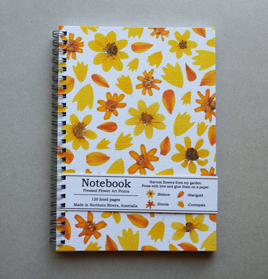 PRETTY ORANGE PETALS NOTEBOOK